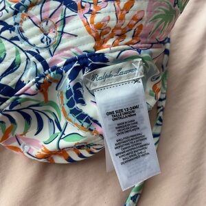 Ralph Lauren Kids Hat with Multicolor Floral & Sea Print